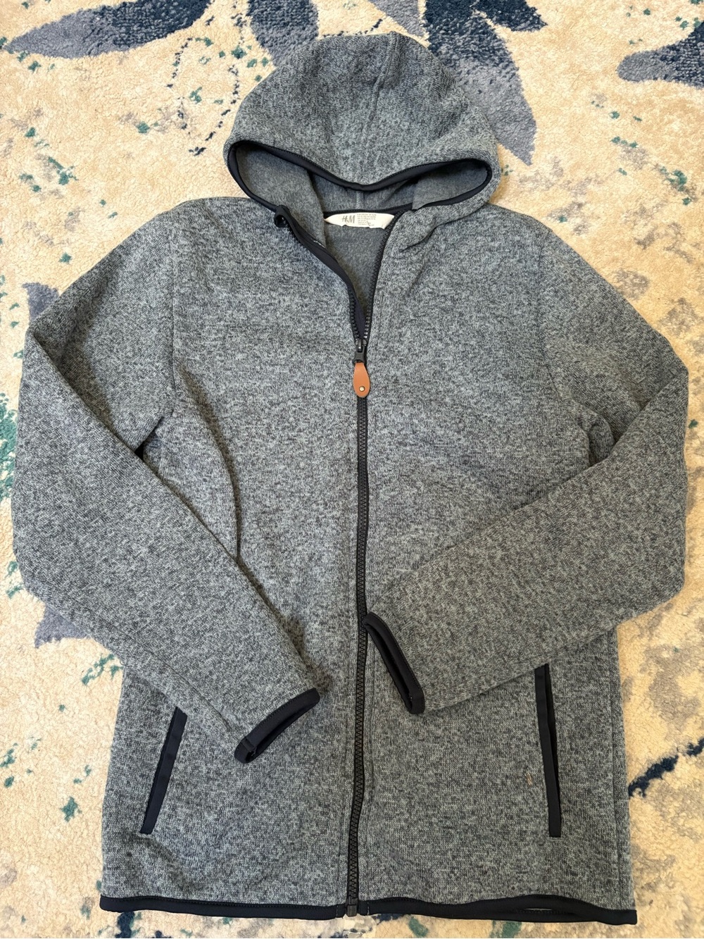 H&M Gray Hooded Zip-Up Jacket for Kids
